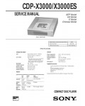 Сервисная инструкция Sony CDP-X3000, CDP-X3000ES