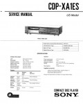 Сервисная инструкция Sony CDP-XA1ES