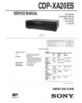 Сервисная инструкция Sony CDP-XA20ES