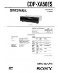 Сервисная инструкция Sony CDP-XA50ES