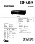 Сервисная инструкция Sony CDP-XA5ES