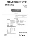 Сервисная инструкция Sony CDP-XB720, CDP-XB720E