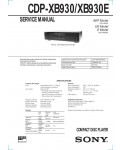 Сервисная инструкция Sony CDP-XB930, CDP-XB930E