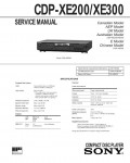 Сервисная инструкция Sony CDP-XE200, CDP-XE300