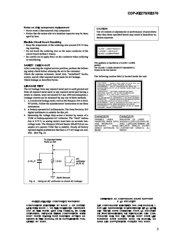 Сервисная инструкция Sony CDP-XE270, CDP-XE370
