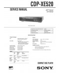 Сервисная инструкция Sony CDP-XE520