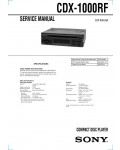 Сервисная инструкция Sony CDX-1000RF