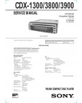 Сервисная инструкция Sony CDX-1300, CDX-3800, CDX-3900