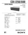 Сервисная инструкция Sony CDX-2250, CDX-3500