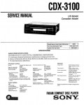 Сервисная инструкция Sony CDX-3100