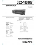 Сервисная инструкция Sony CDX-4000RV