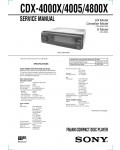 Сервисная инструкция Sony CDX-4000X, CDX-4005, CDX-4800X