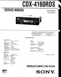 Сервисная инструкция Sony CDX-4160RDS