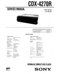 Сервисная инструкция Sony CDX-4270R