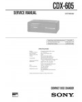 Сервисная инструкция Sony CDX-605