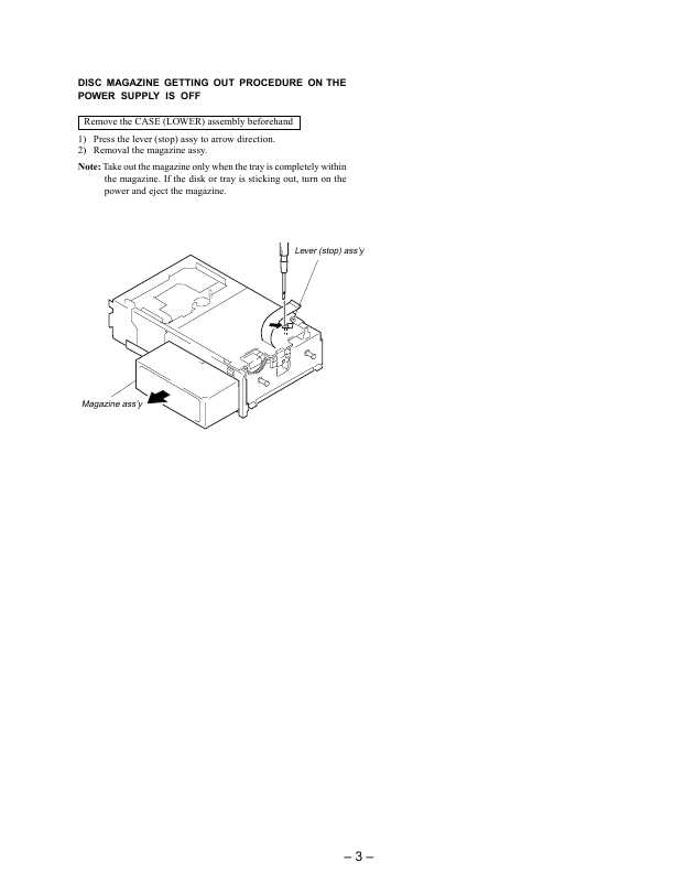 Сервисная инструкция Sony CDX-805 MECHANISM THEORY