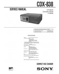 Сервисная инструкция Sony CDX-838