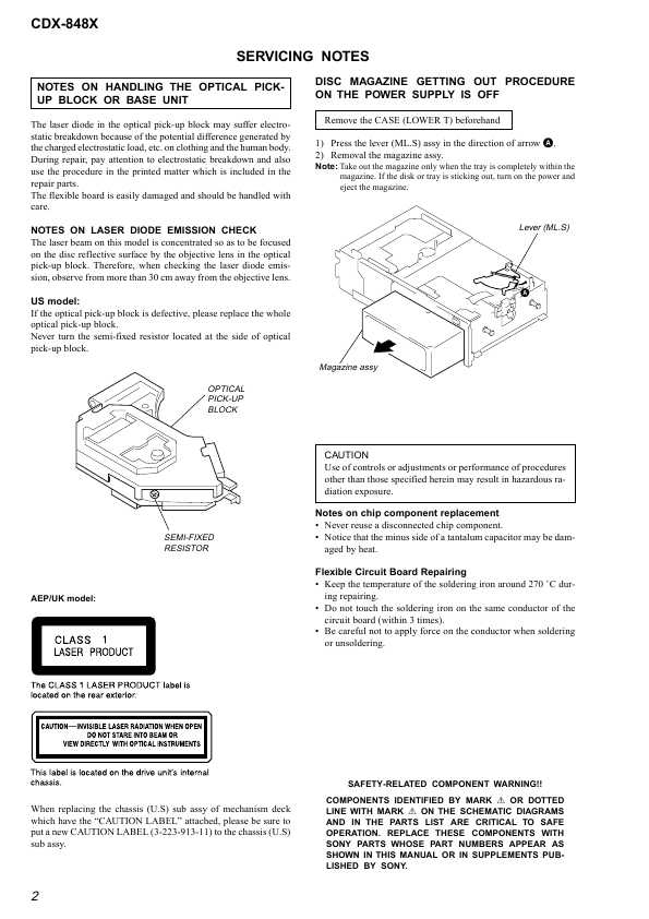 Сервисная инструкция Sony CDX-848X