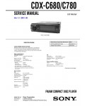 Сервисная инструкция Sony CDX-C680, CDX-C780