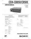 Сервисная инструкция Sony CDX-C8850, CDX-C9500