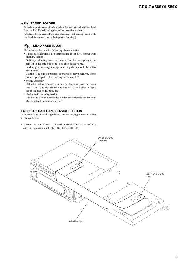 Сервисная инструкция Sony CDX-CA680X, CDX-L580X