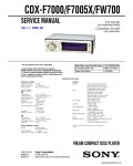 Сервисная инструкция SONY CDX-F7000, F7005X, FW700