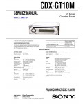 Сервисная инструкция Sony CDX-GT10M