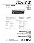 Сервисная инструкция Sony CDX-GT315C