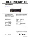 Сервисная инструкция SONY CDX-GT61UI, GT610UI V1.1