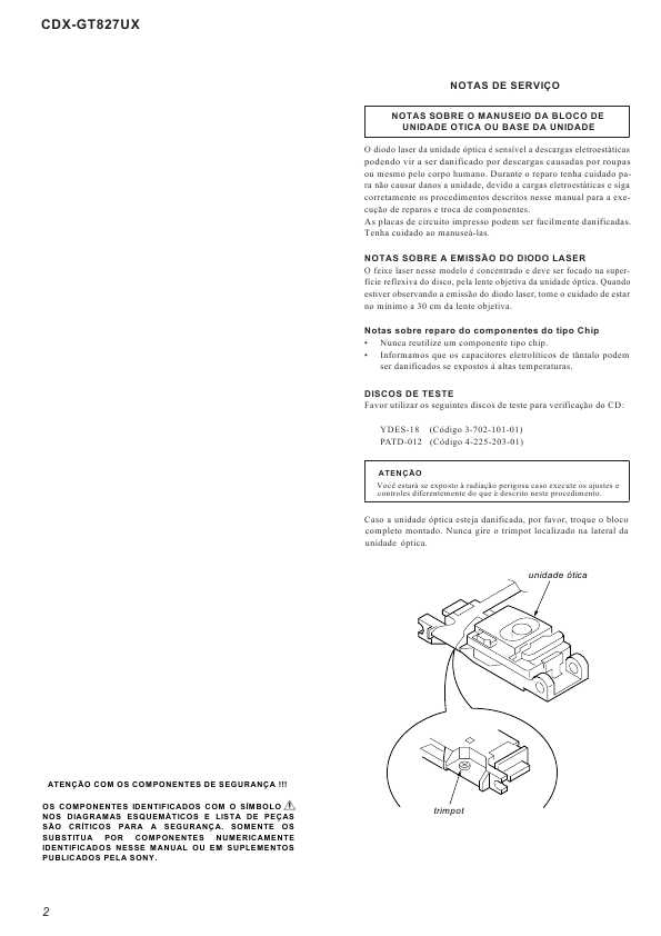 Сервисная инструкция Sony CDX-GT827UX