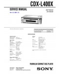 Сервисная инструкция Sony CDX-L400X