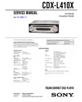 Сервисная инструкция Sony CDX-L410X
