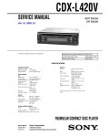 Сервисная инструкция Sony CDX-L420V
