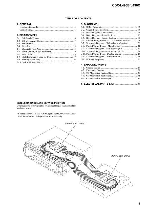 Сервисная инструкция Sony CDX-L490B, CDX-L490X