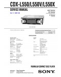 Сервисная инструкция Sony CDX-L550, CDX-L550V, CDX-L550X