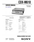 Сервисная инструкция Sony CDX-M610