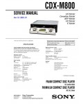 Сервисная инструкция Sony CDX-M800