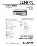 Сервисная инструкция Sony CDX-MP70