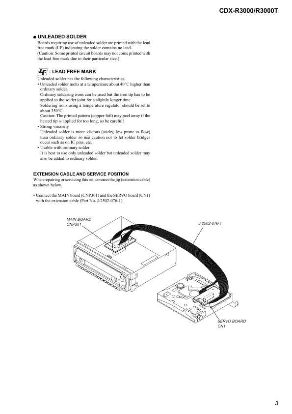 Сервисная инструкция Sony CDX-R3000, CDX-R3000T