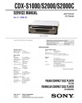Сервисная инструкция Sony CDX-S1000, CDX-S2000