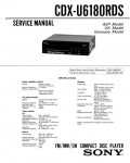 Сервисная инструкция Sony CDX-U6180RDS