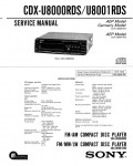 Сервисная инструкция Sony CDX-U8000RDS, CDX-U8001RDS
