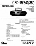Сервисная инструкция SONY CFD-19, 340, 350