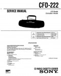 Сервисная инструкция Sony CFD-222