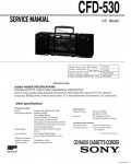 Сервисная инструкция SONY CFD-530
