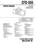 Сервисная инструкция Sony CFD-555