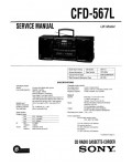 Сервисная инструкция Sony CFD-567L