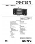 Сервисная инструкция SONY CFD-575