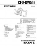 Сервисная инструкция Sony CFD-DW555