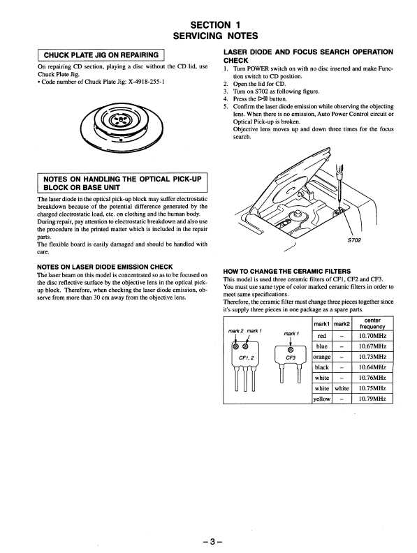 Сервисная инструкция Sony CFD-DW555S